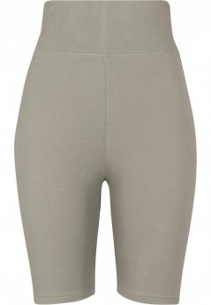 Ladies High Waist Cycle Shorts - green/grey