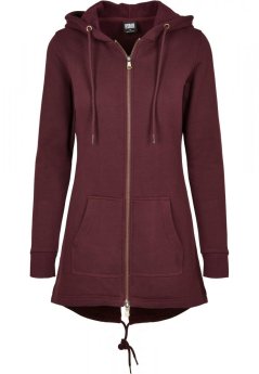 Dámska mikina Urban Classics Ladies Sweat Parka - tmavo červená