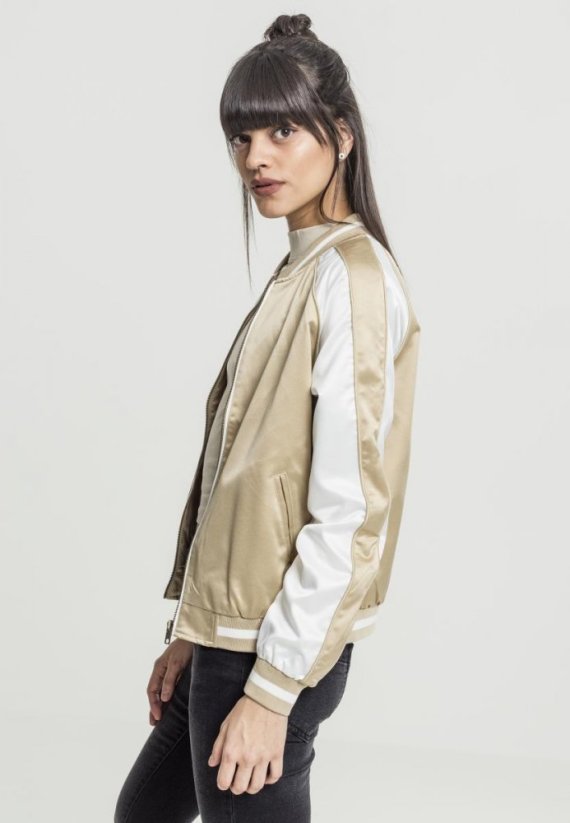 Dámská bomber bunda Urban Classics 3-Tone Souvenir - leskle zlatá