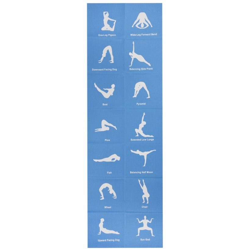 Spokey MALLOW Skládací jóga podložka, 173 x 61 x 0,4 cm, modrá