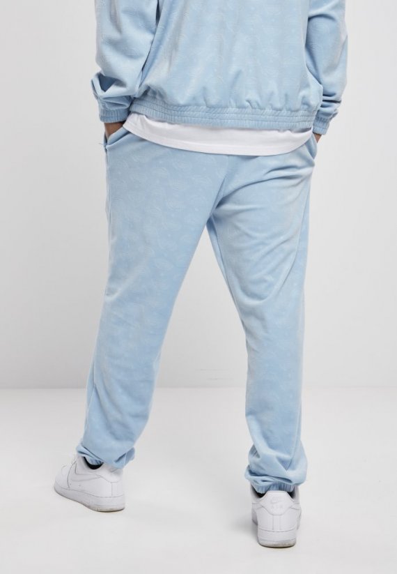 Męskie spodnie dresowe Southpole AOP Velor Pants - niebieskie