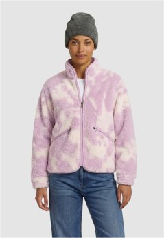 Ladies Printed Sherpa Jacket - rosetiedye
