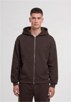 Fluffy Zip Hoody - warmbrown