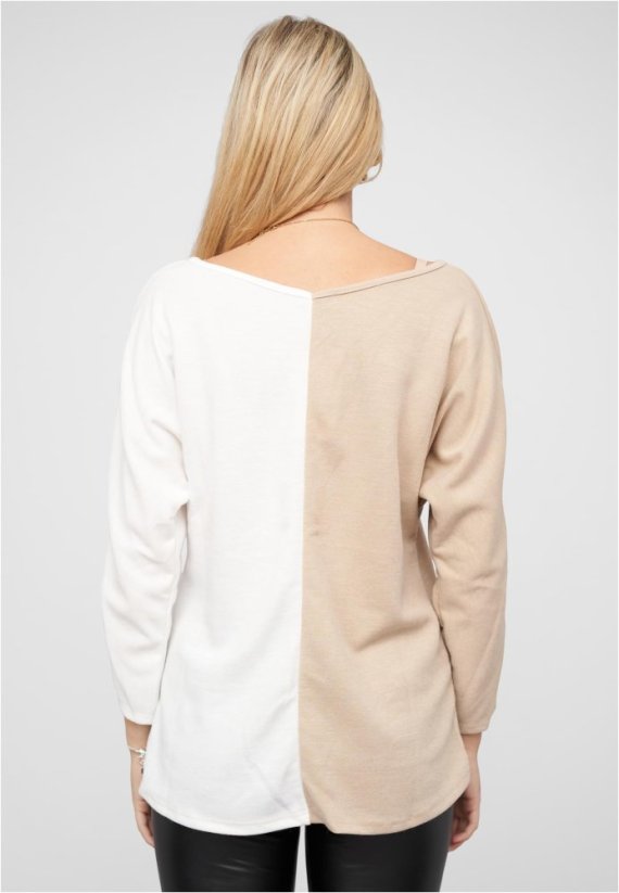2-Tone Pullover mit Vokuhila Schnitt - Rozmiar: XS