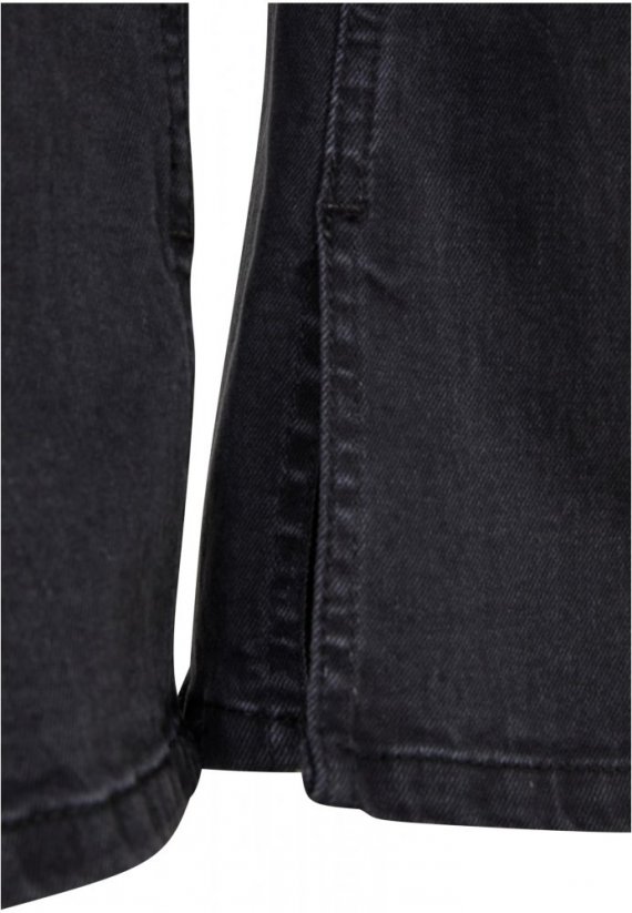 Damskie jeansy Urban Classics Highwaist Straight Slit - ciemne