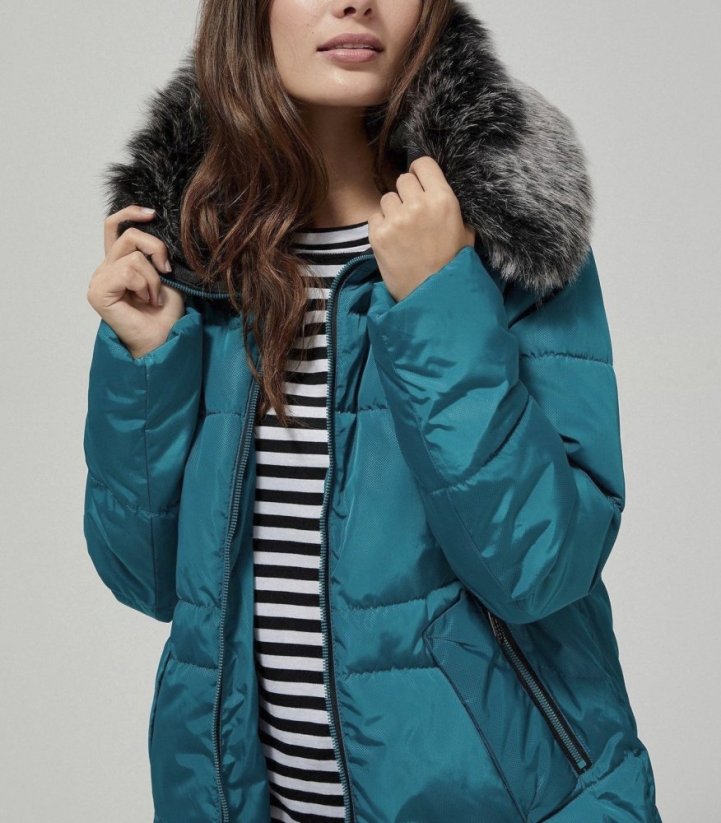 Kabát Moodo Z-KU-3306 teal green