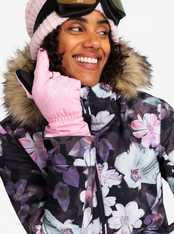 Růžové snowboardové dámské rukavice Roxy Freshfield