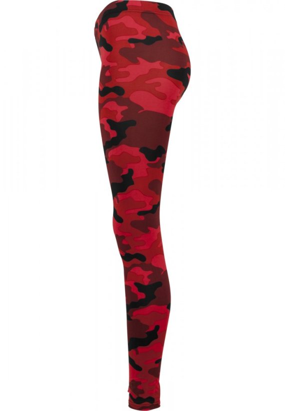 Ladies Camo Leggings - red camo