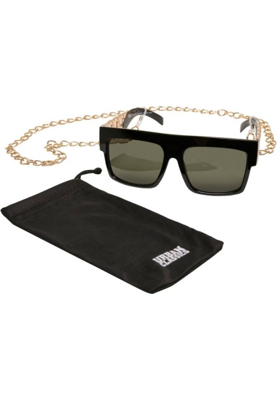 Sunglasses Zakynthos with Chain amber/gold one size - black/gold