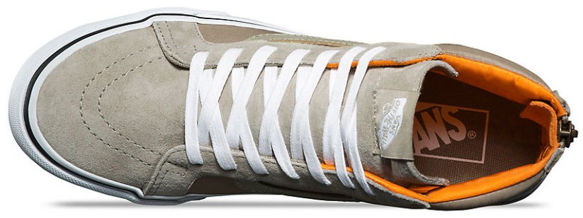 Topánky Vans SK8-Hi Slim Zip silver sage-true white