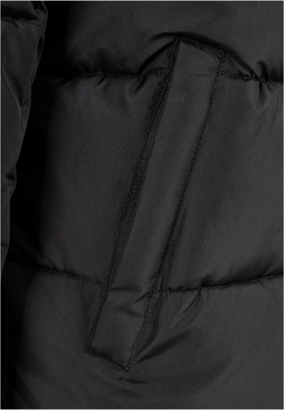 Čierna pánska zimná bunda Urban Classics Sherpa Collar Padded Shirt