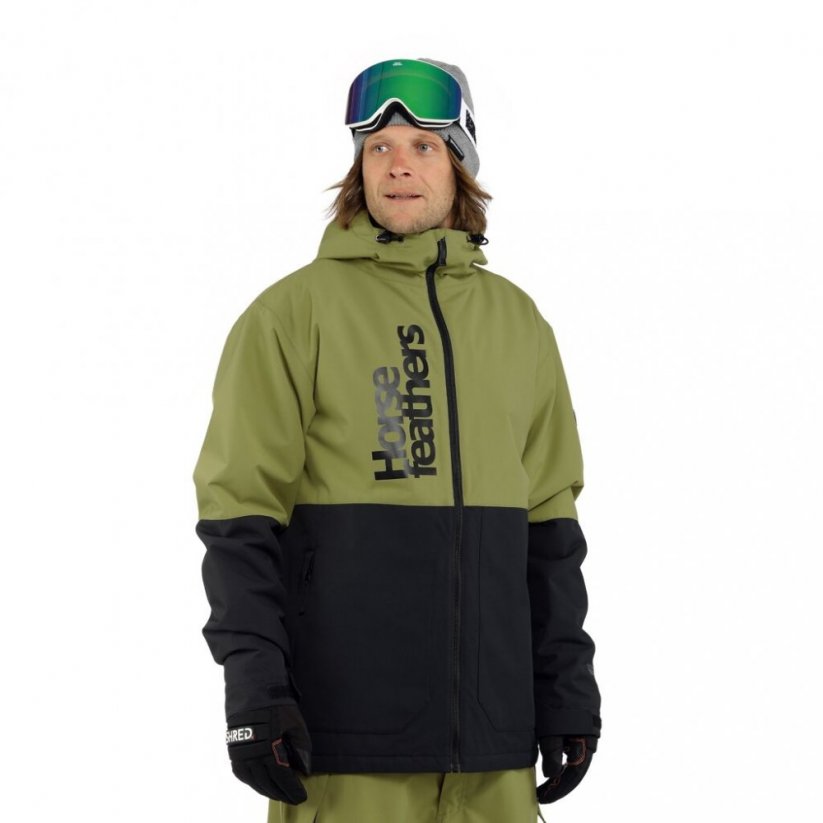 Zeleno/černá pánská zimní snowboardová bunda Horsefeathers Morse II