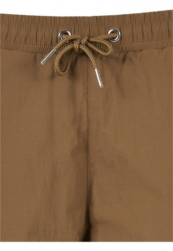 Ladies High Waist Crinkle Nylon Cargo Pants - midground