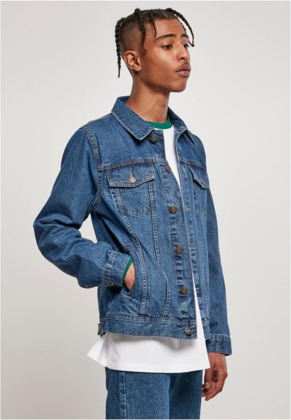 Pánska denim bunda Organic Basic - modrá