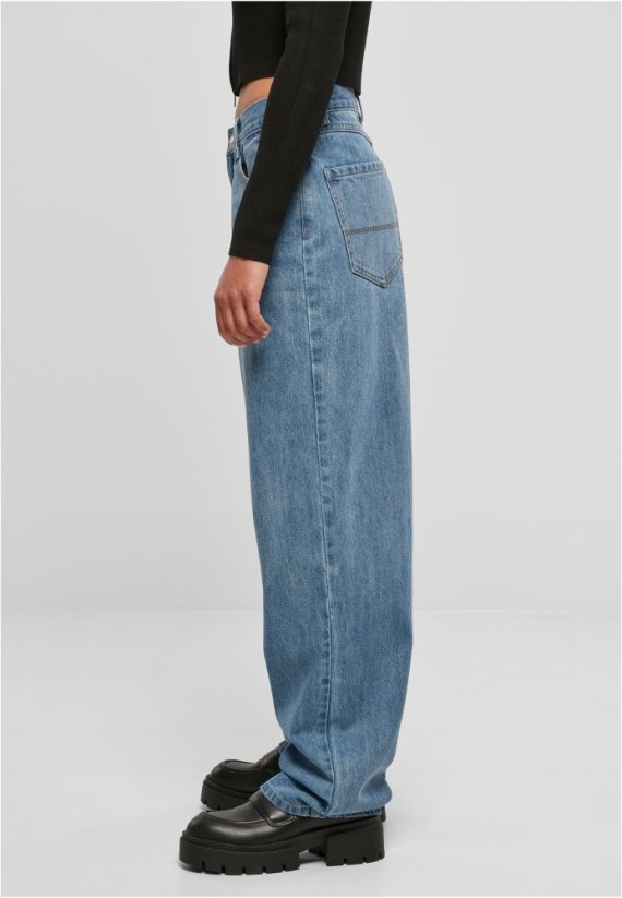 Ladies High Waist 90´S Wide Leg Denim Pants - midstone washed