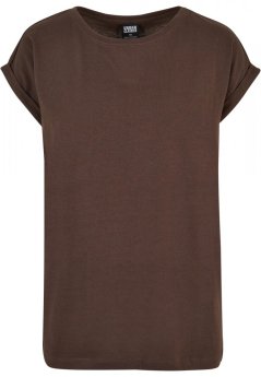 Ladies Extended Shoulder Tee - brown