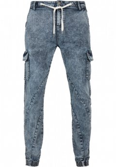 Pánske jeansy Denim Cargo Jogging Pants - light sky blue washed