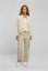 Ladies Inset College Sweat Jacket - softseagrass/white