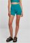 Ladies Recycled High Waist Cycle Hot Pants - watergreen