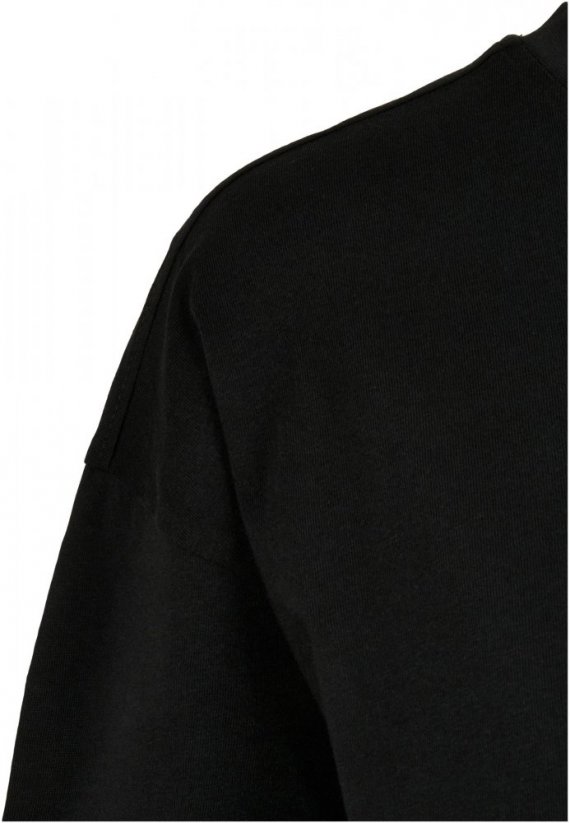 Ladies Organic Oversized Slit Tee Dress - black - Velikost: 3XL