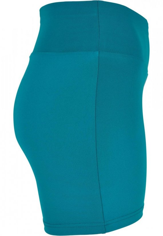 Ladies Recycled High Waist Cycle Hot Pants - watergreen