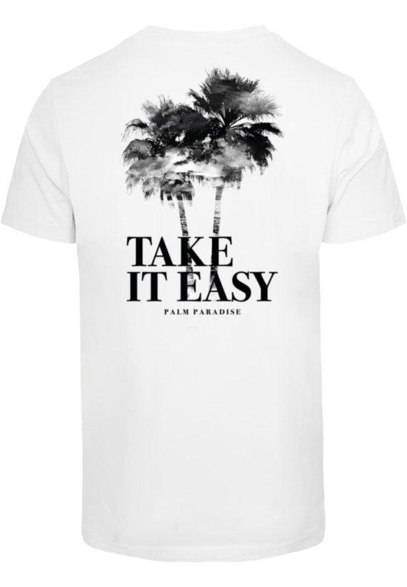Take It Easy Palm Paradise Tee white 3XL