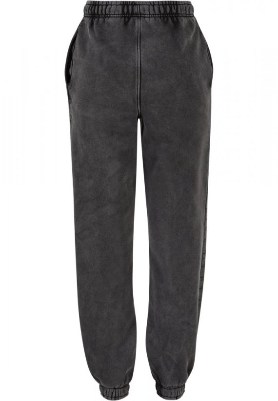 Damskie spodnie dresowe Urban Classics High Waist Stone Washed - czarne