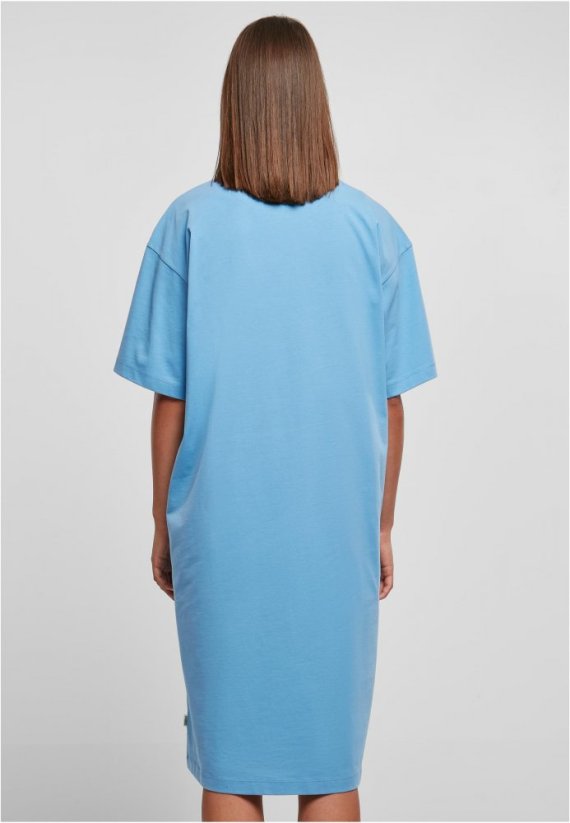 Ladies Organic Long Oversized Tee Dress - horizonblue
