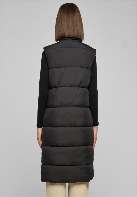 Černá dámská vesta Urban Classics Long Puffer