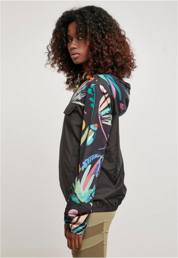Dámská jarní, podzimní bunda Urban Classics Mixed Pull Over - blackfruity