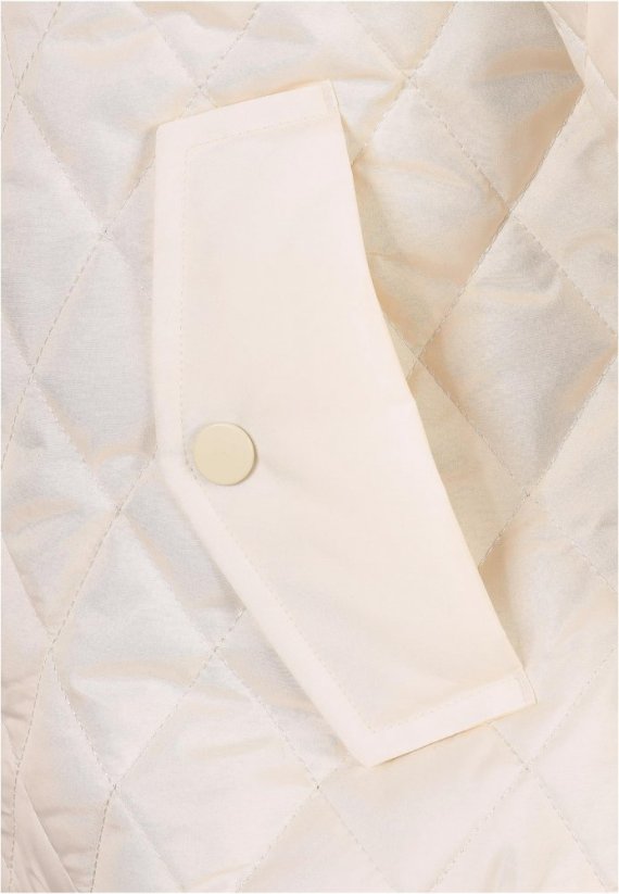 Ladies Diamond Quilt Nylon Jacket - whitesand