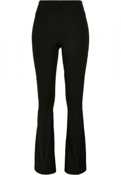 Ladies Recycled High Waist Flared Leggings - black