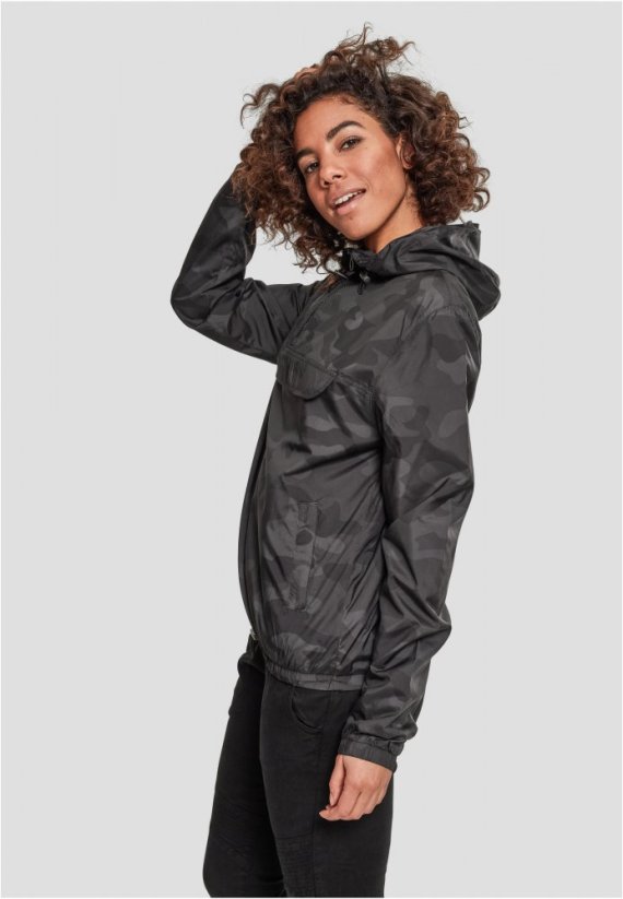 Ladies Camo Pull Over Jacket - darkcamo