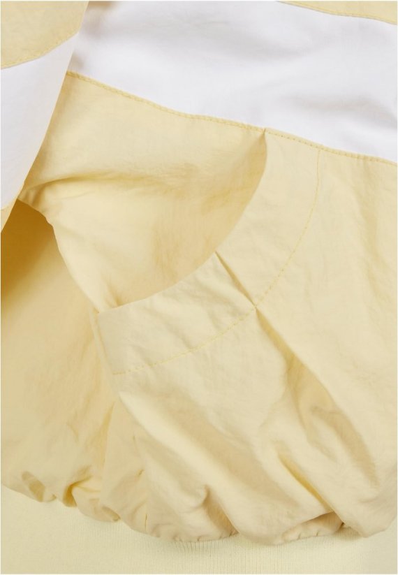 Ladies Crinkle Batwing Jacket - softyellow/white