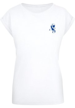 A S Club Ladies Extended Shoulder Tee - white