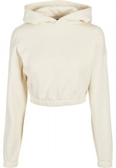 Ladies Short Oversized Sweat Hoody - whitesand