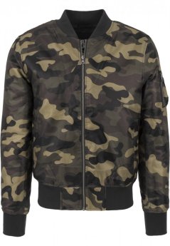 Pánska bomber bunda Urban Classics - tmavo maskáčová