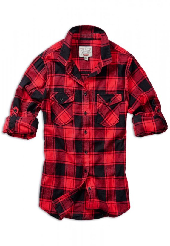 Dámska košeľa Brandit Amy Flanell Shirt GIRLS - čierna / červená