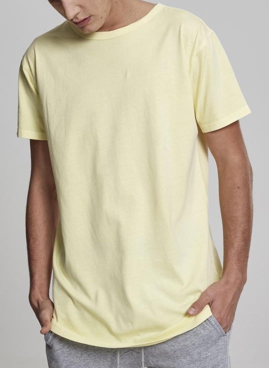 T-shirt Urban Classics Garment Longshape Tee - powder yellow
