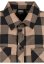Ladies Turnup Checked Flanell Shirt - black/softtaupe