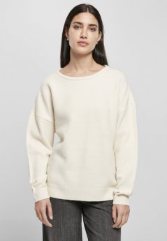 Ladies Chunky Fluffy Sweater - whitesand