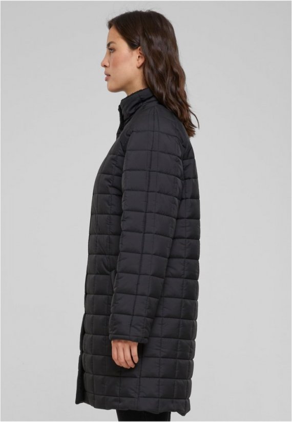 Čierny dámsky kabát Urban Classics Quilted - Veľkosť: 5XL