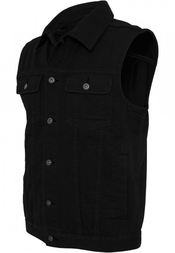 Pánska džínsová vesta Urban Classics - čierna