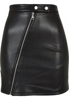 Ladies Synthetic Leather Biker Skirt