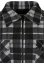 Pánska jarná bunda Urban Classics Plaid Teddy Lined - čierna, biela