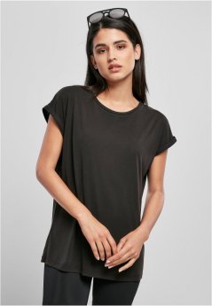 Ladies Modal Extended Shoulder Tee - black