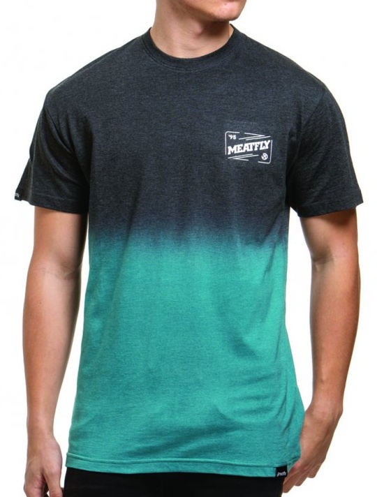T-Shirt Meatfly Slash teal blue