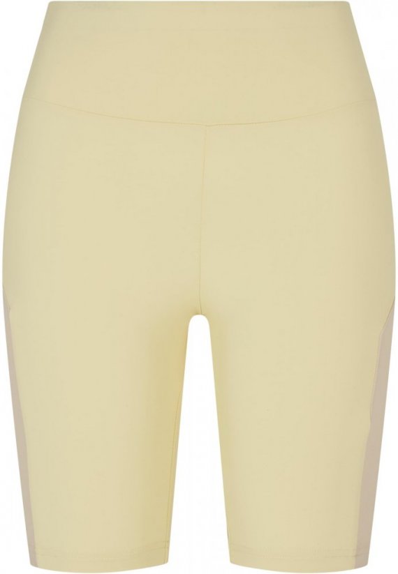Ladies Color Block Cycle Shorts - softyellow/softseagrass