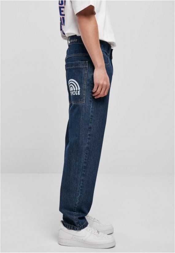 Pánske jeansy Southpole Spray Logo Denim - tmavo modré