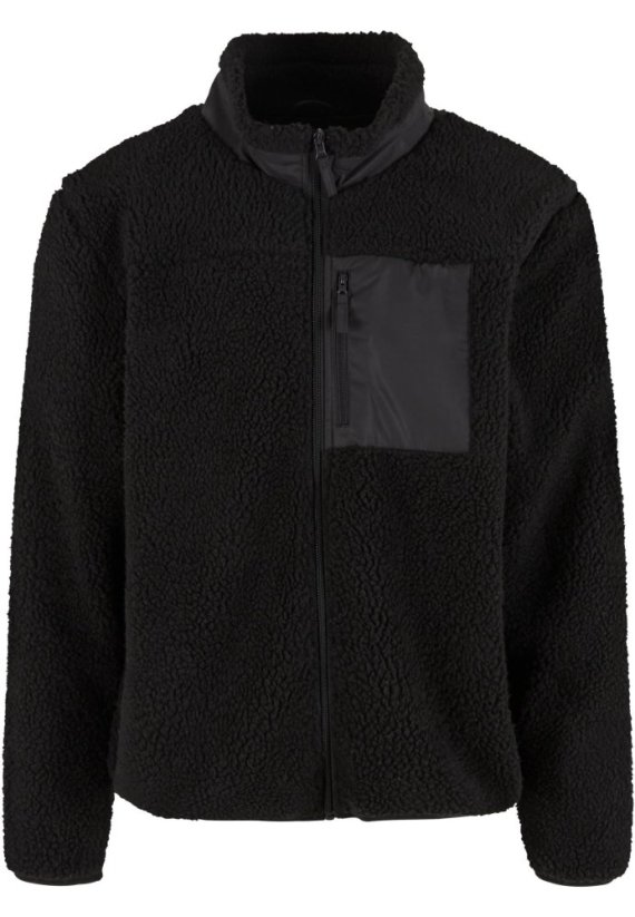 Teddy Jacket With Stand Up Collar black S - black